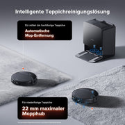 Teppicherkennung und Moppfunktionen des Roborock Saros 10R