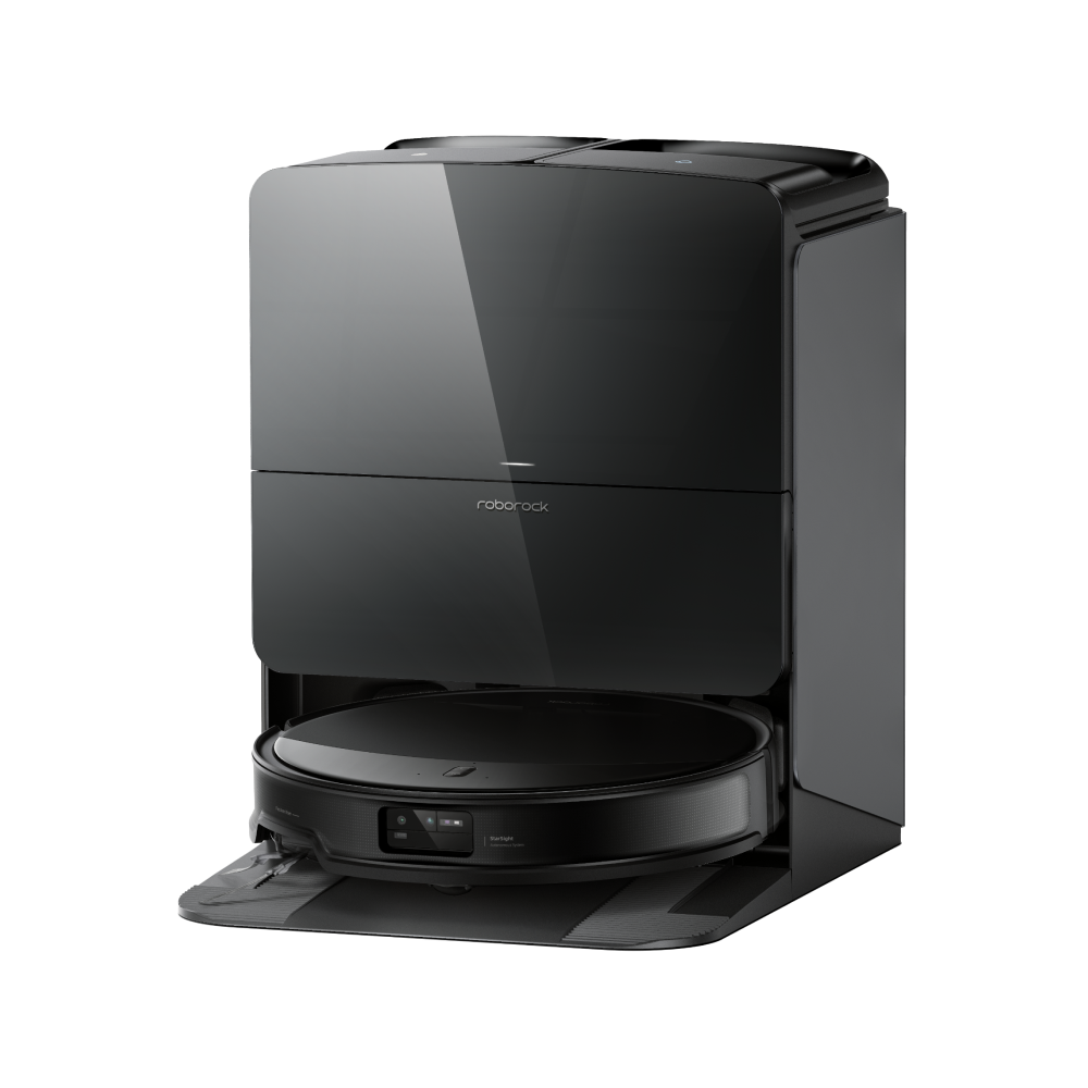 Roborock Saros 10R in Schwarz mit Tank-Dockingstation