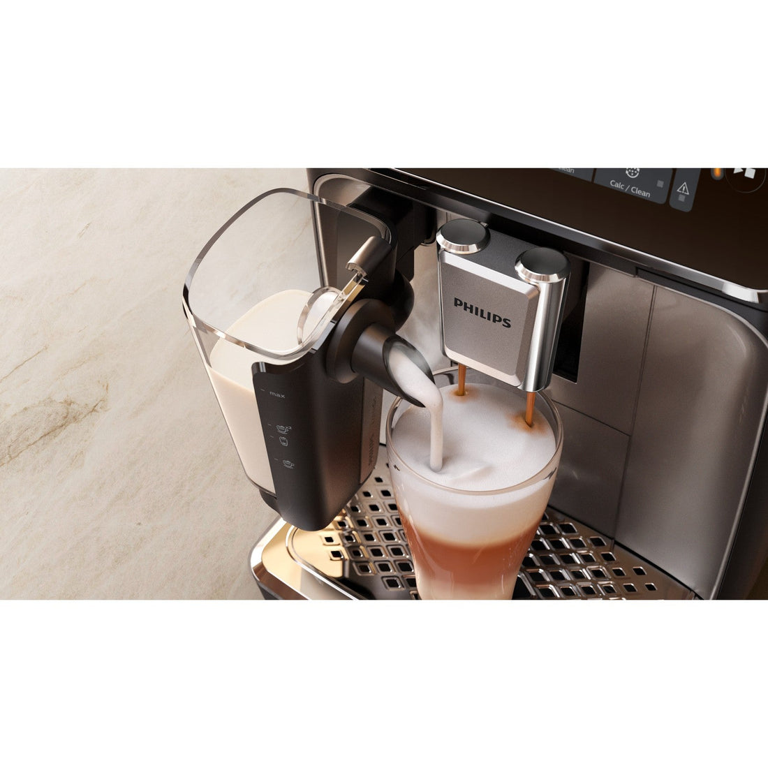 Philips Series 3300 EP3347/90 LatteGo Kaffeevollautomat – Schwarz-Chrom – Kaffeevollautomat in Schwarz-Chrom mit LatteGo
